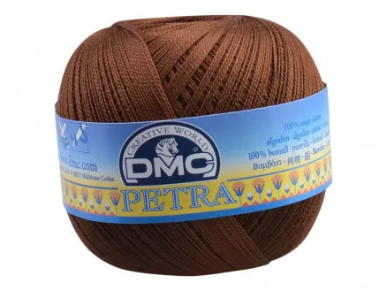 DMC Petra nr. 8 Hæklegarn Unicolor 5938 Brun